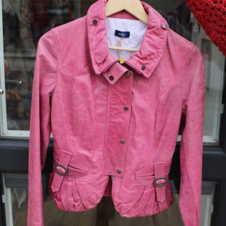 Pink lather jacket 